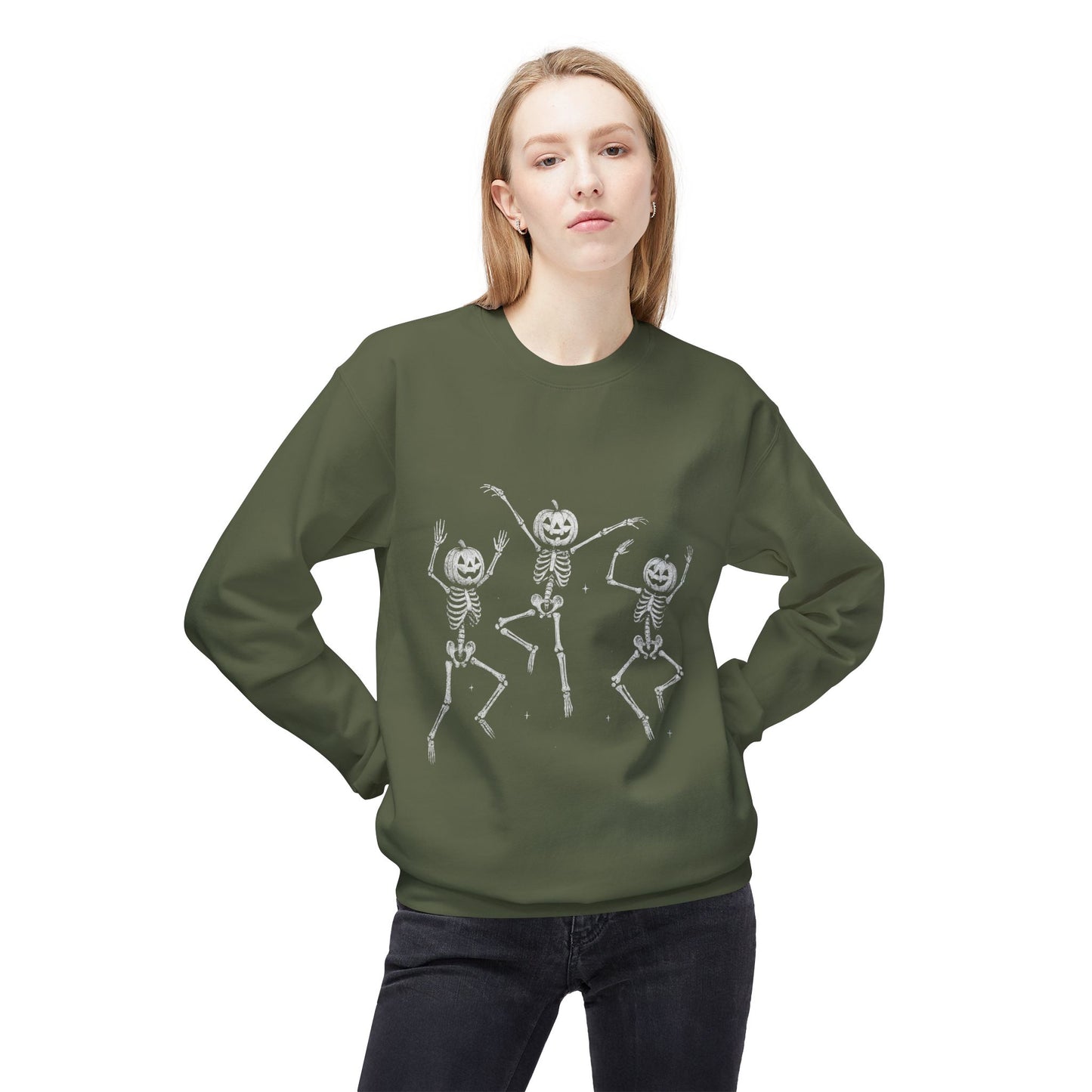 Chic Fleece Crewneck Sweatshirt - Cozy Unisex Pullover, Gift for Her/Him, Casual Layer, Perfect for Fall/Winter, Everyday Comfort