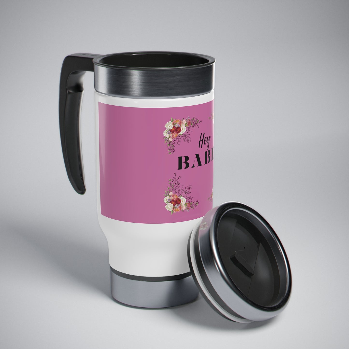 Stainless Steel Travel Mug with Handle, 14oz