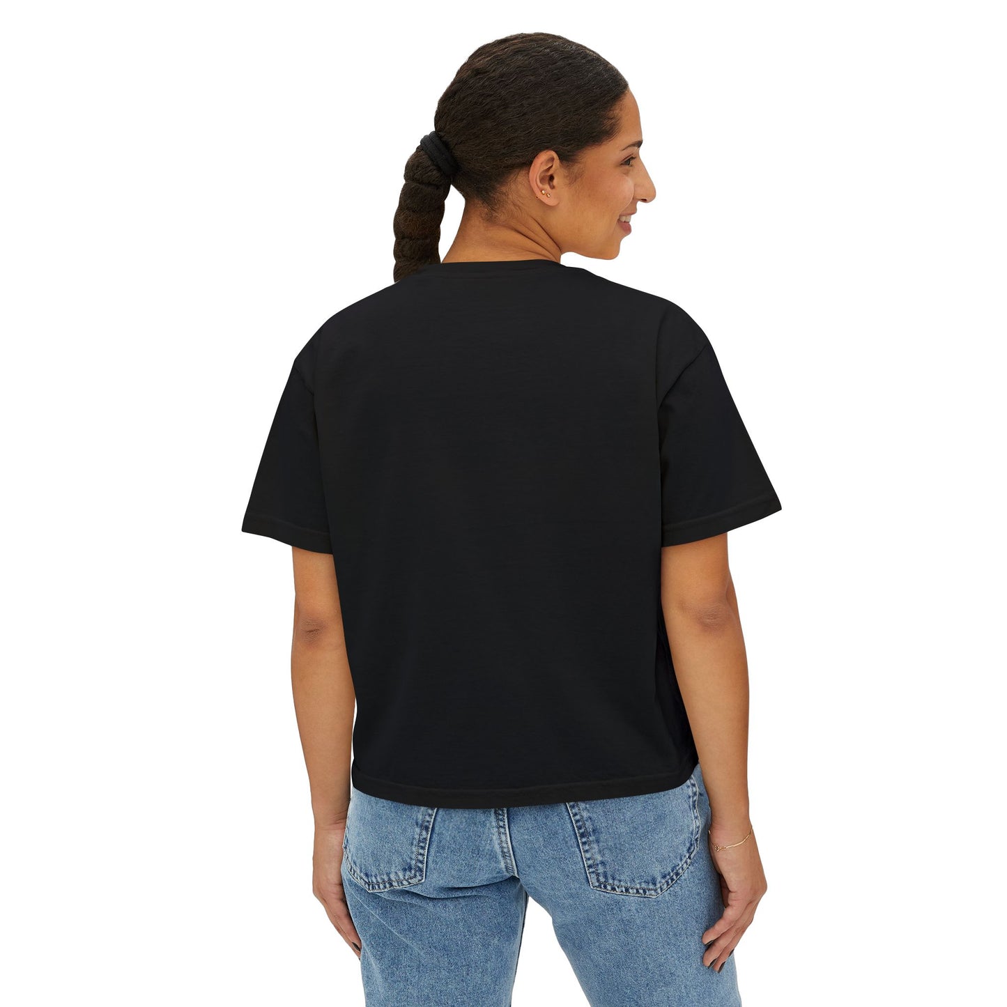 Spooky Skeleton Women's Boxy Tee, Halloween Shirt, Casual Fall Tee, Graphic Top, Trendy Outfit