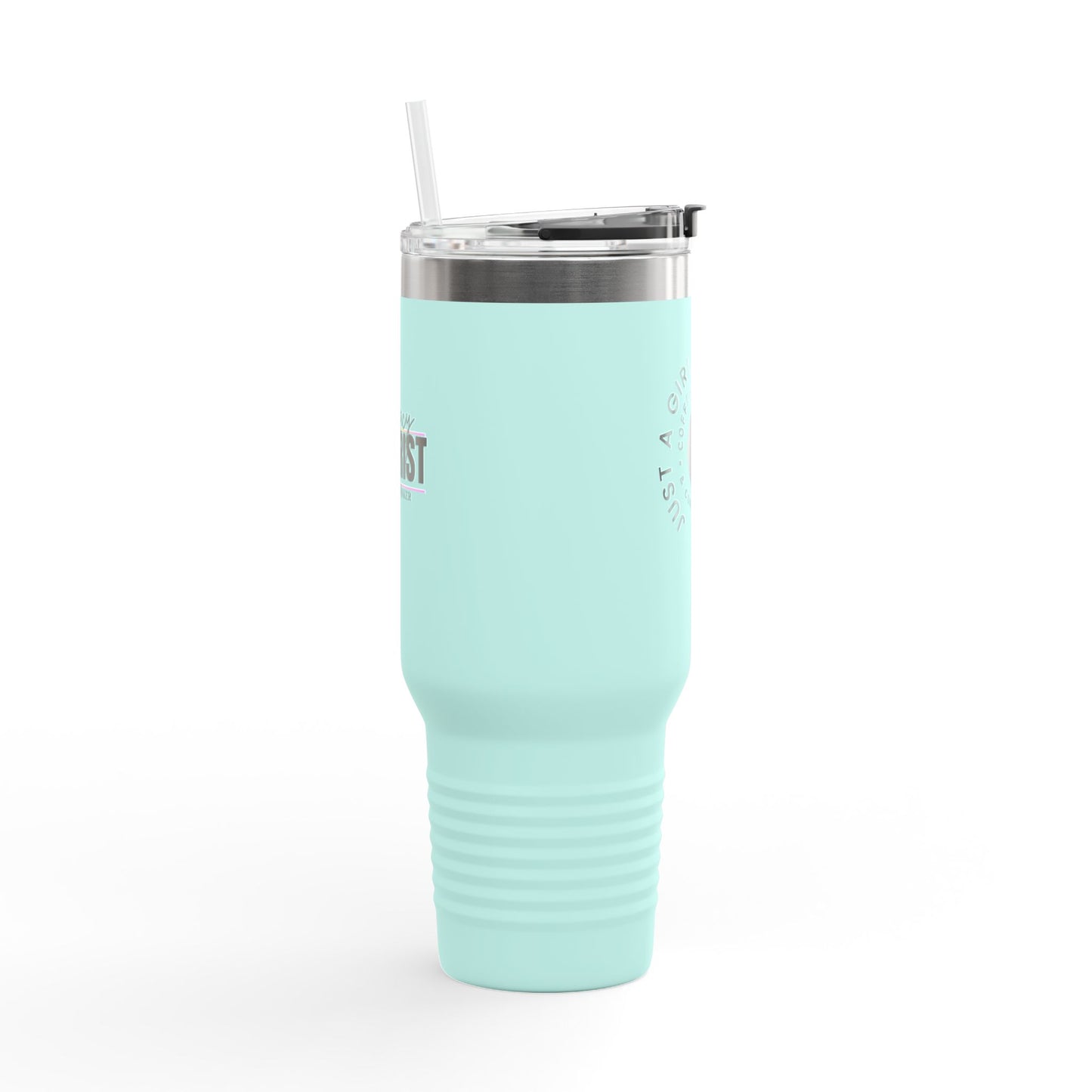 Insulated Travel Mug: Just a Girl Who Runs on Coffee | 40oz, Travel Mug, Stainless Steel, Gift for Coffee Lovers, Stylish Hydration, [...]