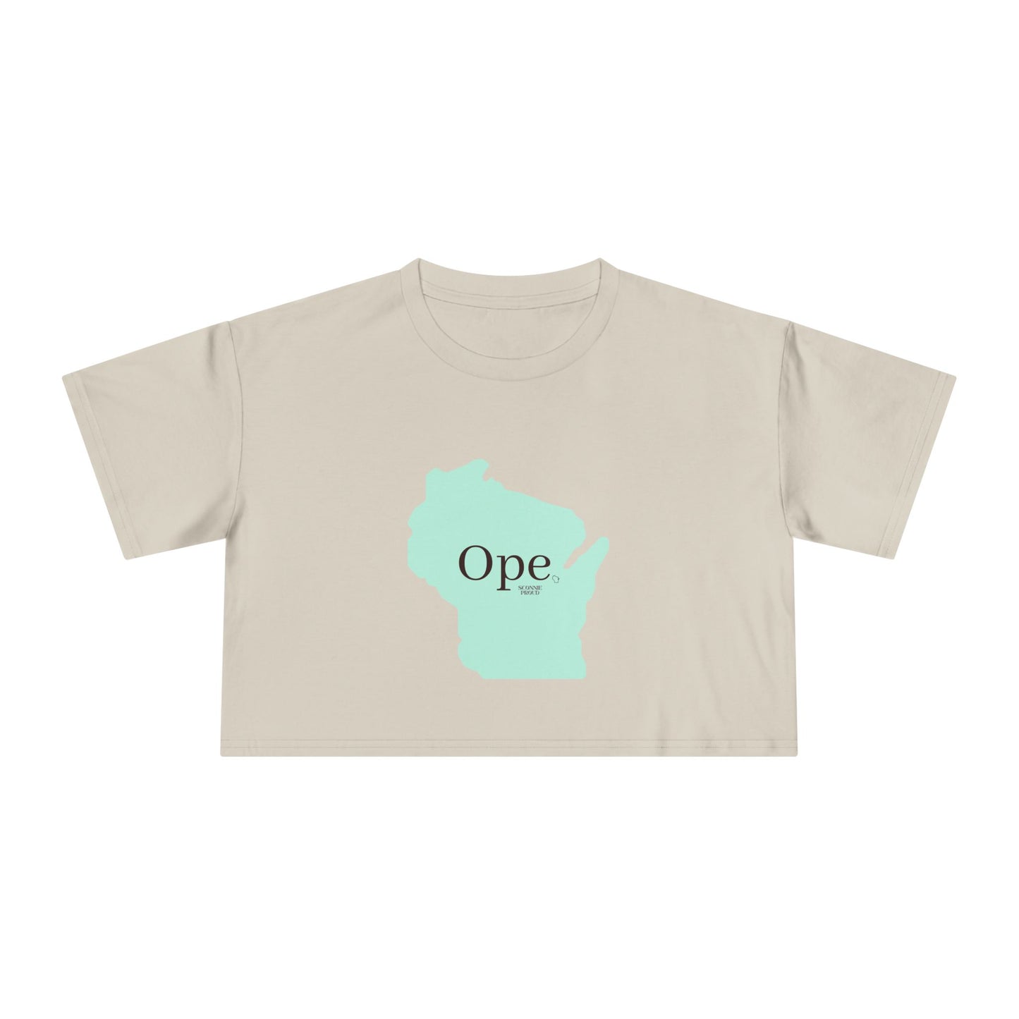 Wisconsin Ope Women's Crop Tee, Trendy Tee for Summer, Perfect Gift for Locals, Casual Fashion, Great for Holidays
