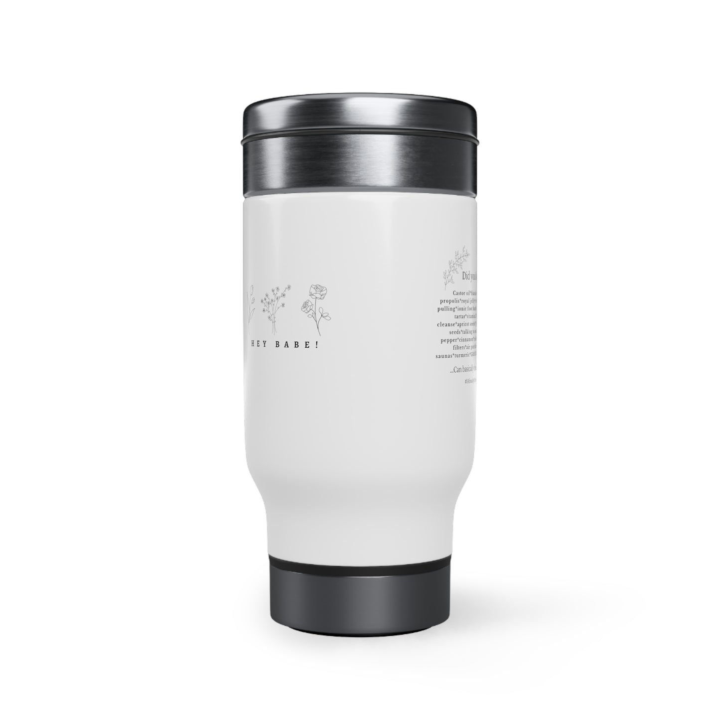 Stainless Steel Travel Mug with Handle, 14oz