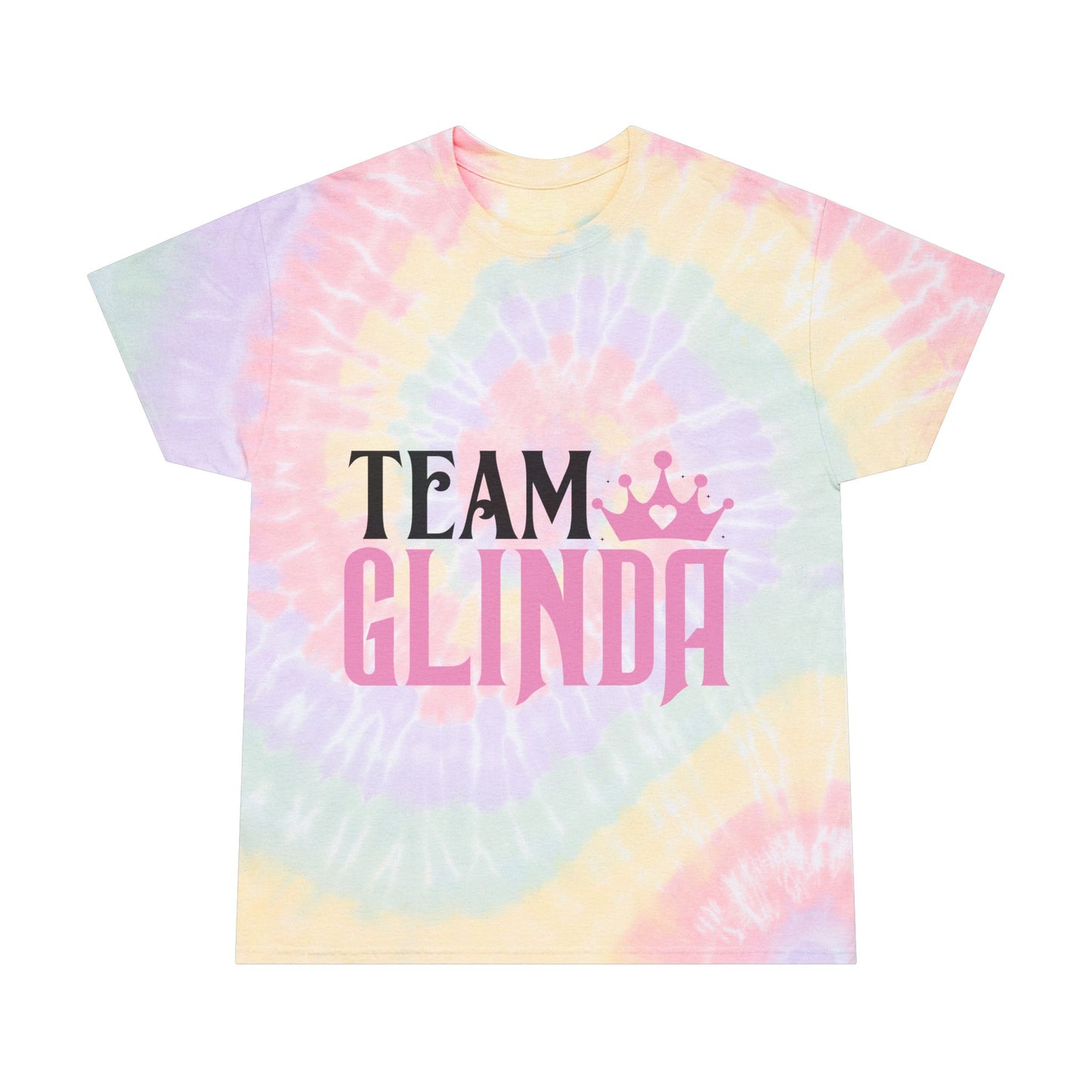 Team Glinda Tie-Dye Tee - Trendy Spiral T-Shirt, Festival Outfit, Gift for Fans, Spring/Summer Essential, Cute Casual Wear