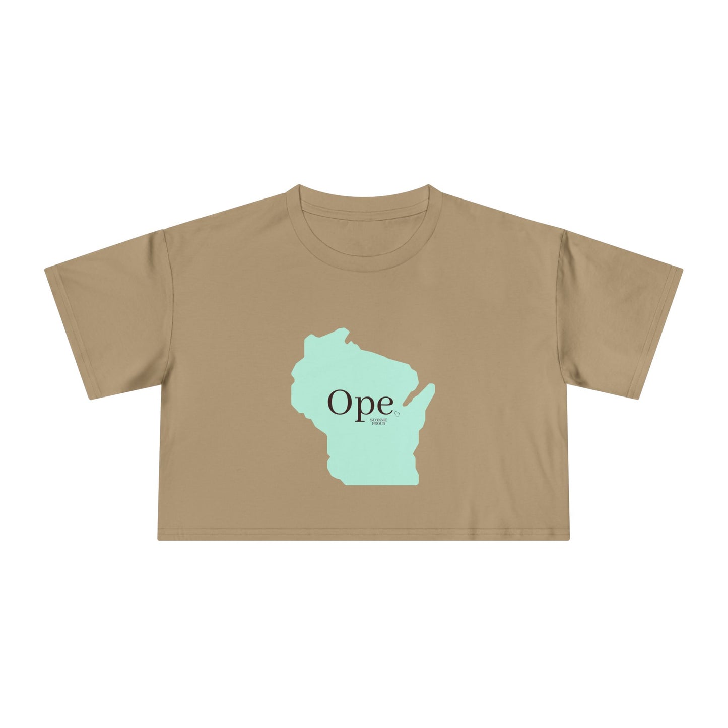 Wisconsin Ope Women's Crop Tee, Trendy Tee for Summer, Perfect Gift for Locals, Casual Fashion, Great for Holidays