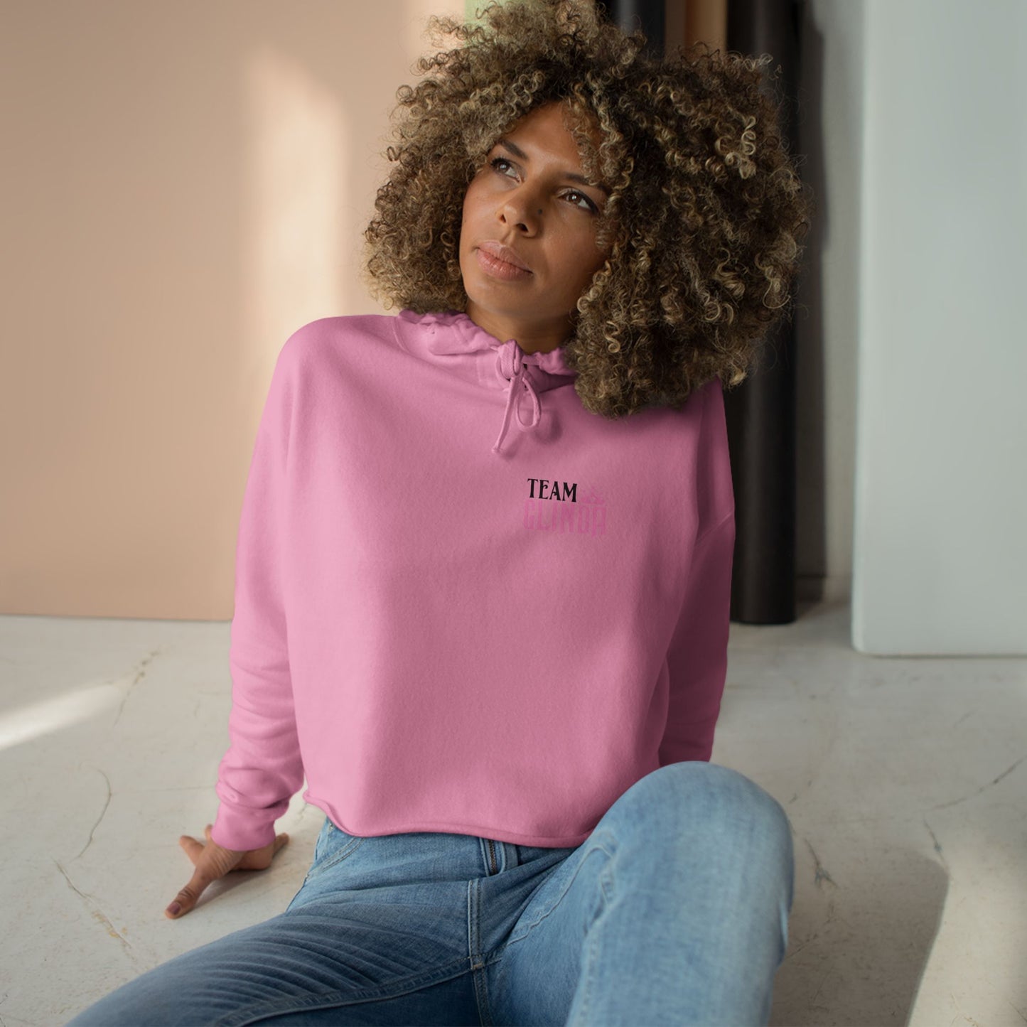 Team Glinda Crop Hoodie - Stylish Bulk Hoodie, Unique Gym Wear, Trendy Fashion Sweatshirt, Gift for Friends, Motivational Apparel