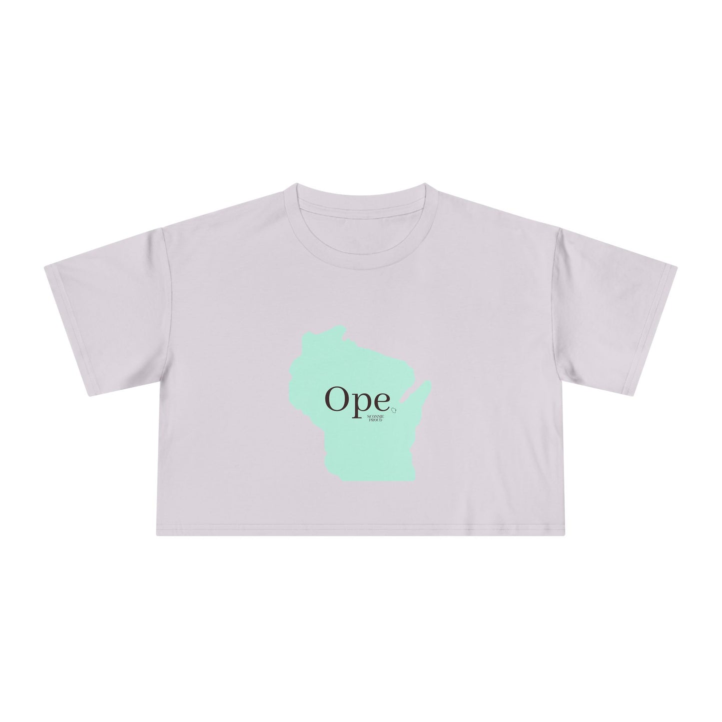 Wisconsin Ope Women's Crop Tee, Trendy Tee for Summer, Perfect Gift for Locals, Casual Fashion, Great for Holidays