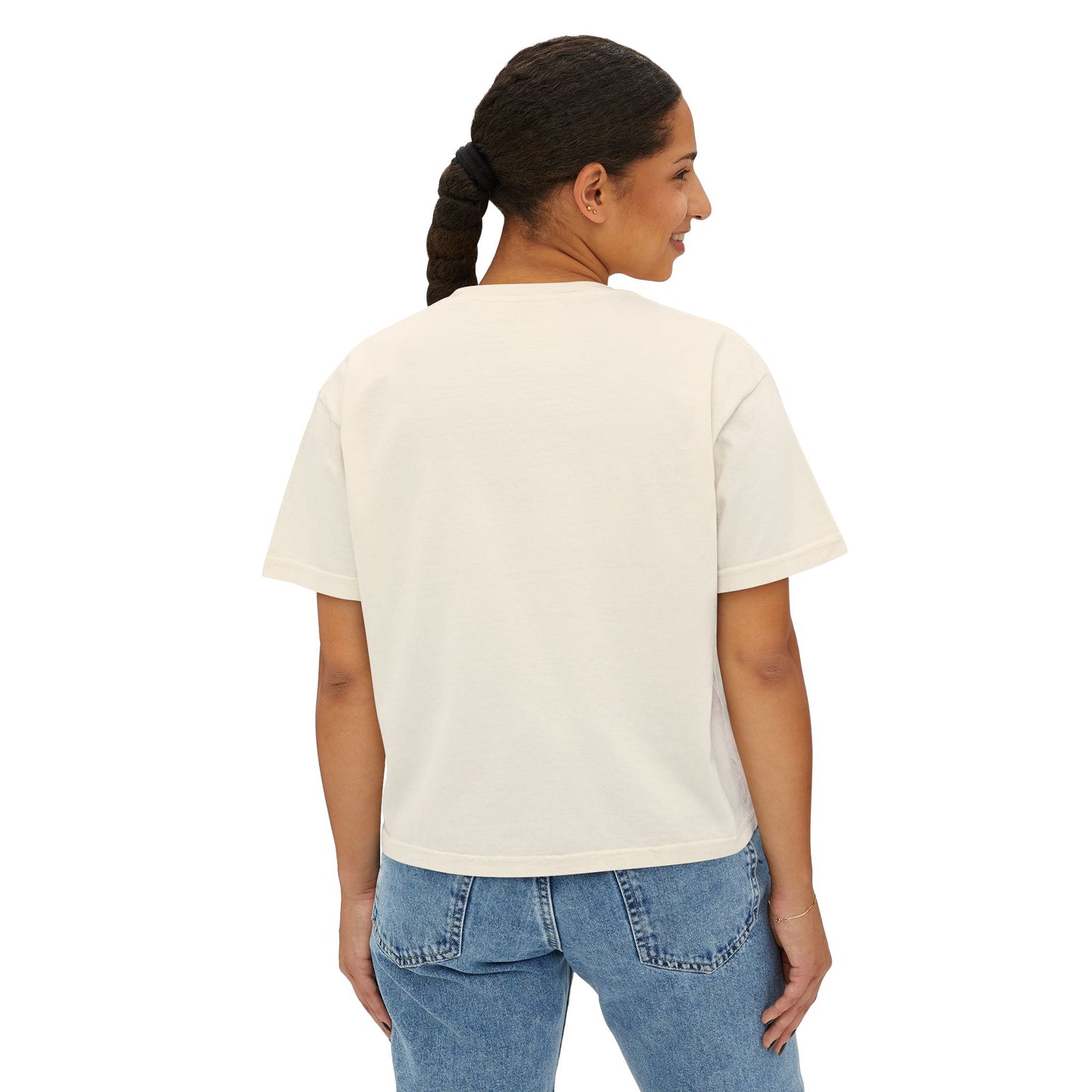Spooky Skeleton Women's Boxy Tee, Halloween Shirt, Casual Fall Tee, Graphic Top, Trendy Outfit