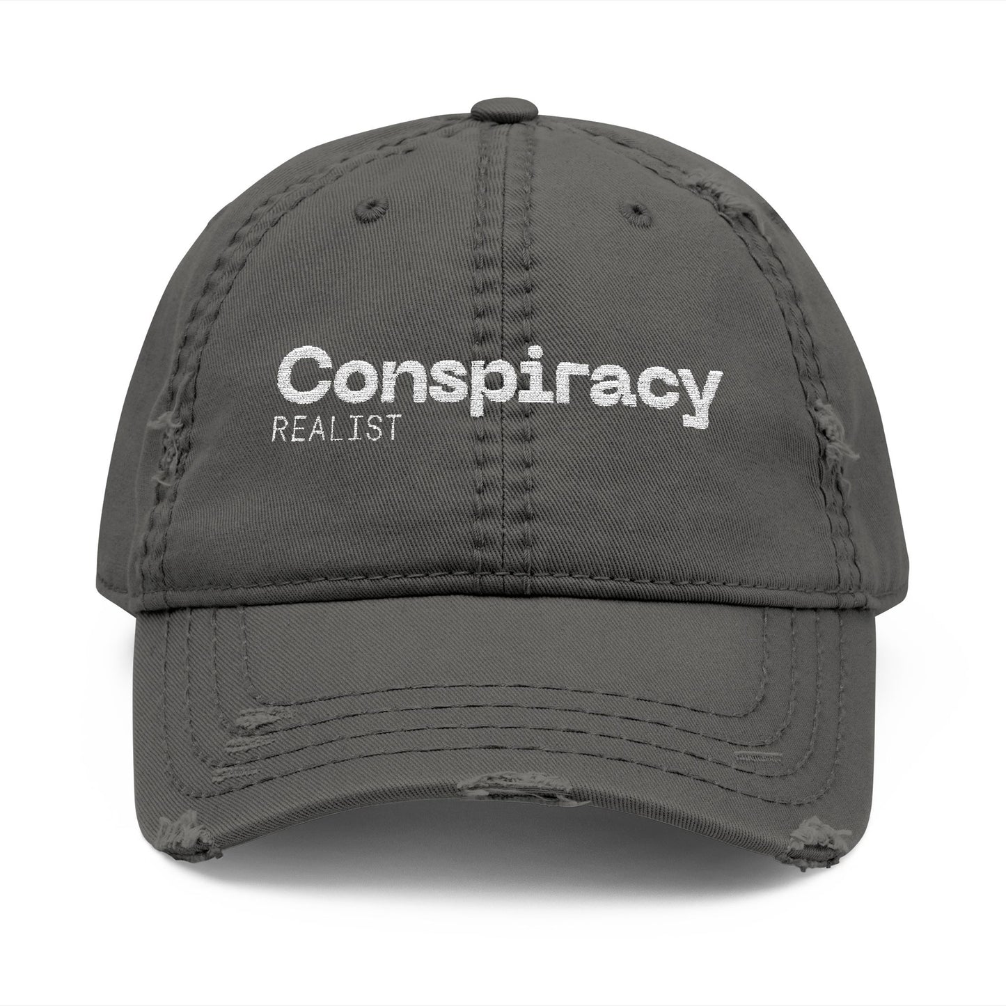 Distressed Dad Hat - Conspiracy Realist, My Tinfoil Hat - Casual Cap, Outdoor Hat, Gift for Dads, Funny Headwear, Trendy Fashion