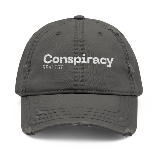 Distressed Dad Hat - Conspiracy Realist, My Tinfoil Hat - Casual Cap, Outdoor Hat, Gift for Dads, Funny Headwear, Trendy Fashion