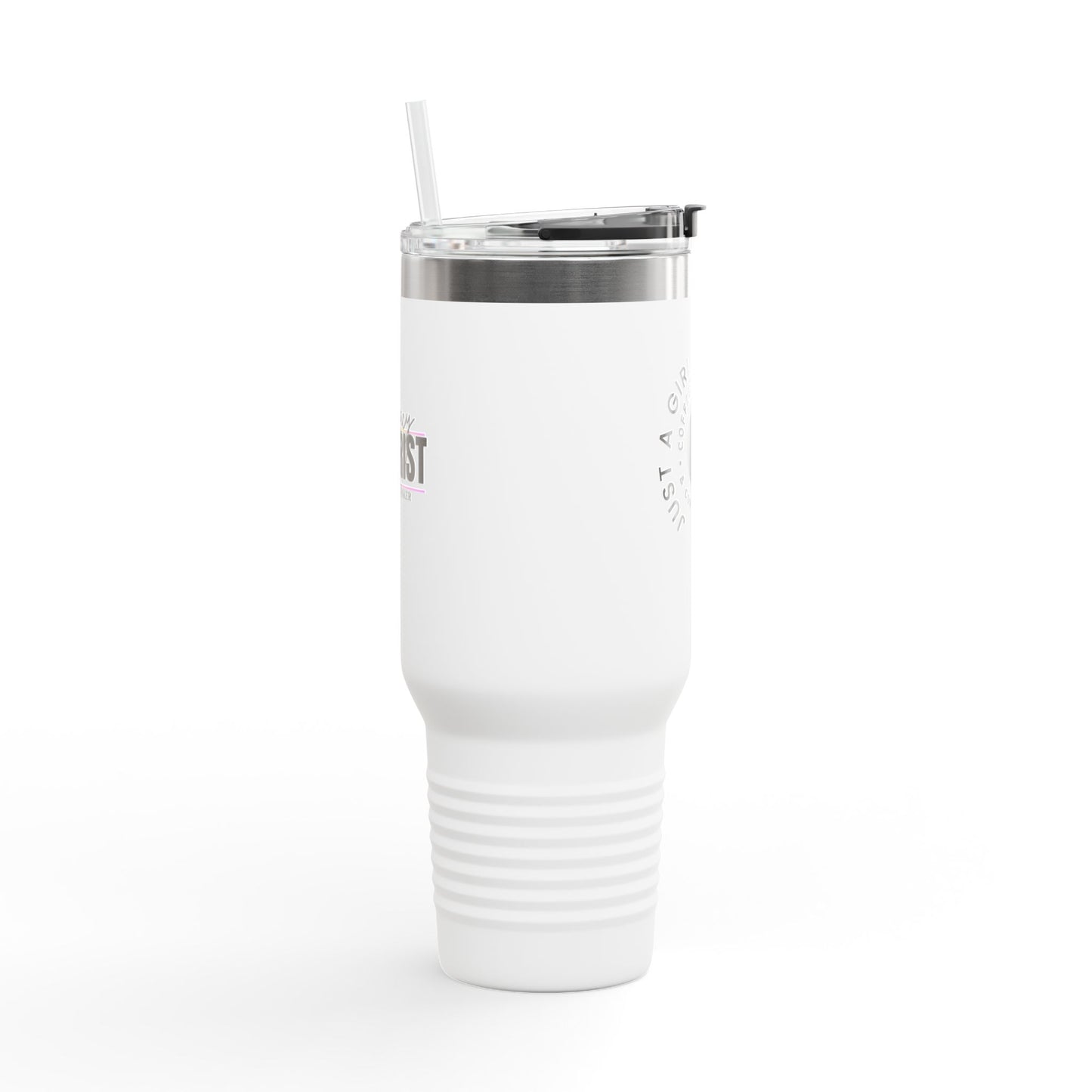 Insulated Travel Mug: Just a Girl Who Runs on Coffee | 40oz, Travel Mug, Stainless Steel, Gift for Coffee Lovers, Stylish Hydration, [...]
