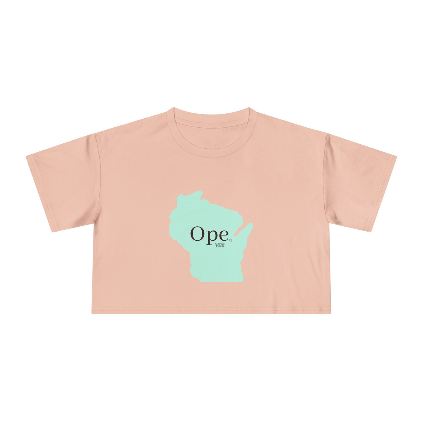 Wisconsin Ope Women's Crop Tee, Trendy Tee for Summer, Perfect Gift for Locals, Casual Fashion, Great for Holidays