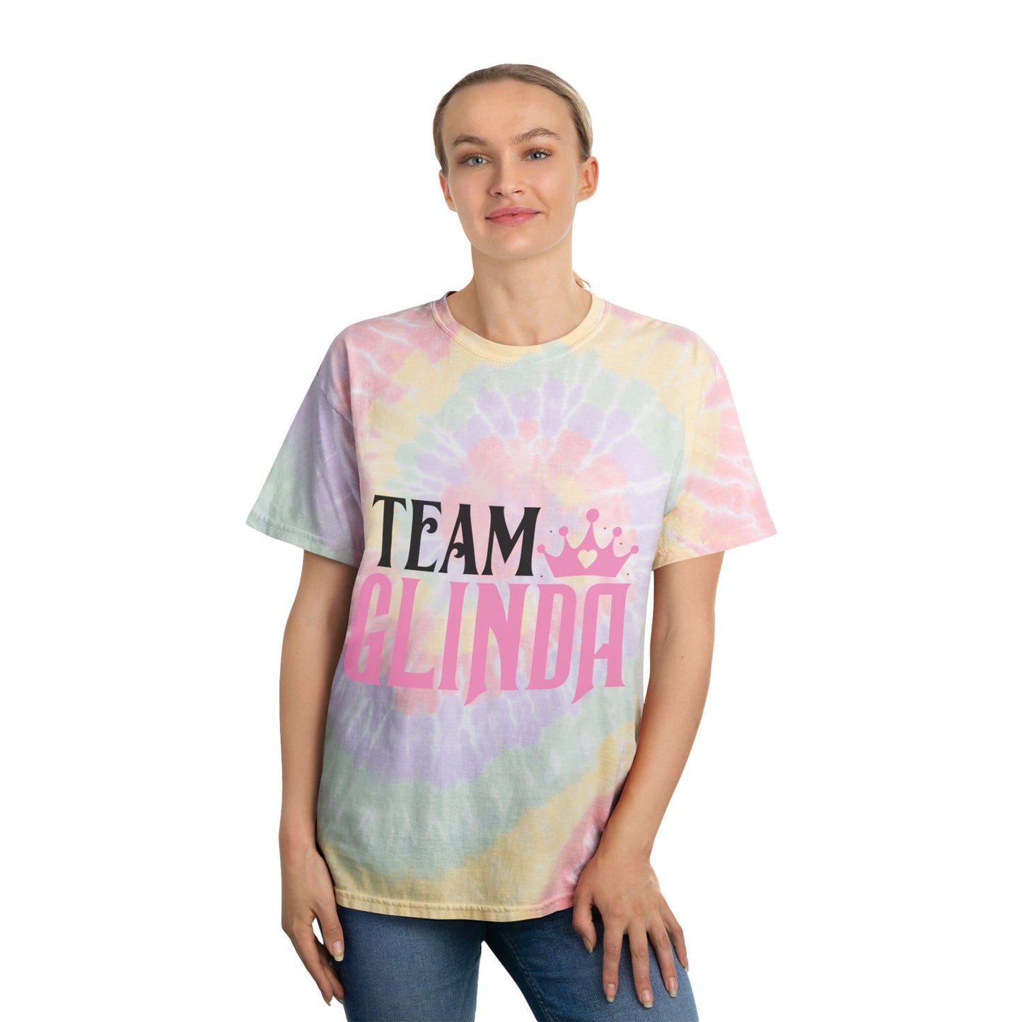 Team Glinda Tie-Dye Tee - Trendy Spiral T-Shirt, Festival Outfit, Gift for Fans, Spring/Summer Essential, Cute Casual Wear