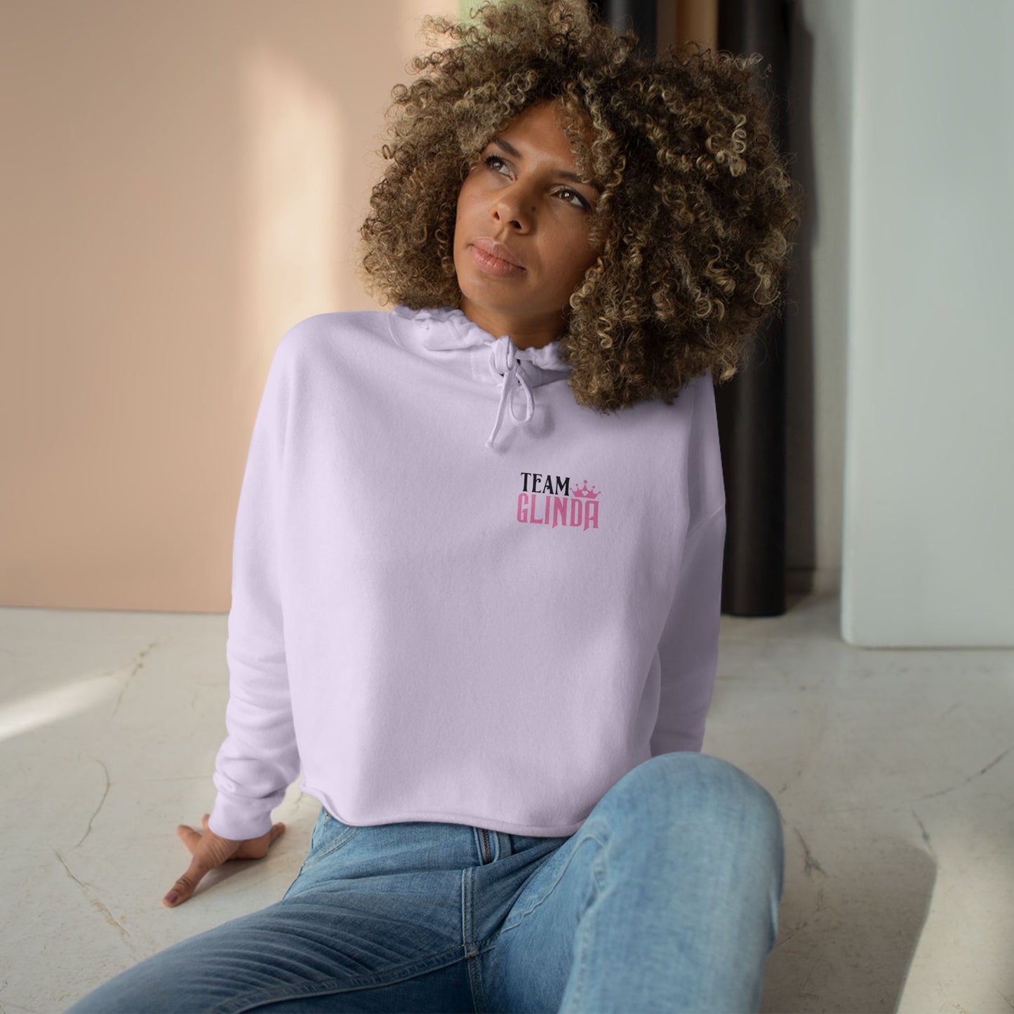 Team Glinda Crop Hoodie - Stylish Bulk Hoodie, Unique Gym Wear, Trendy Fashion Sweatshirt, Gift for Friends, Motivational Apparel