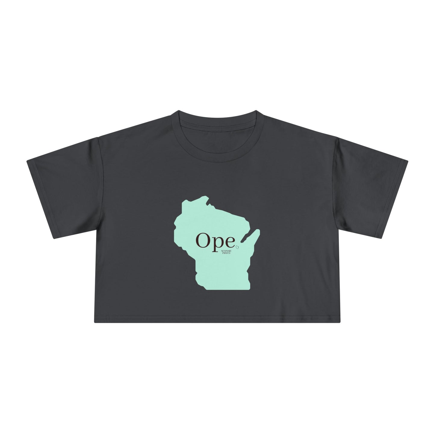 Wisconsin Ope Women's Crop Tee, Trendy Tee for Summer, Perfect Gift for Locals, Casual Fashion, Great for Holidays